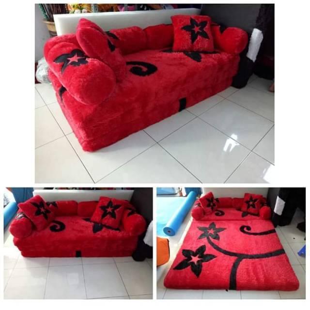 NEW PRODUK SOFABED KARAKTER / KASUR LIPAT BULU RASFUR / KASUR BULU
