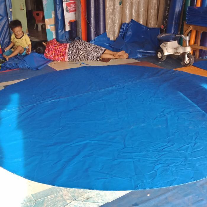 kolam terpal bulat D.4.5 T1.2. bahan pvc merk orchid semi kare
