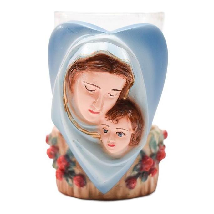 Tempat Lilin Bunda Maria Love + Lilin-Patung Bunda Maria-Patung Rohani