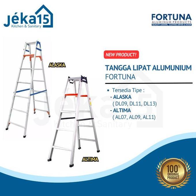 BEBAS ONGKIR - Tangga Alumunium Lipat | Fortuna Alaska | Fortuna Alitma