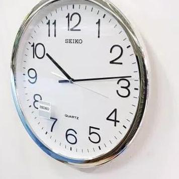 Jam Dinding Seiko QXA041 Silver White | Jam Dinding Seiko QXA041