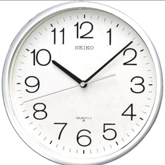 Jam Dinding Seiko Ukuran Besar Diameter 40 cm 16 Inch Putih Original
