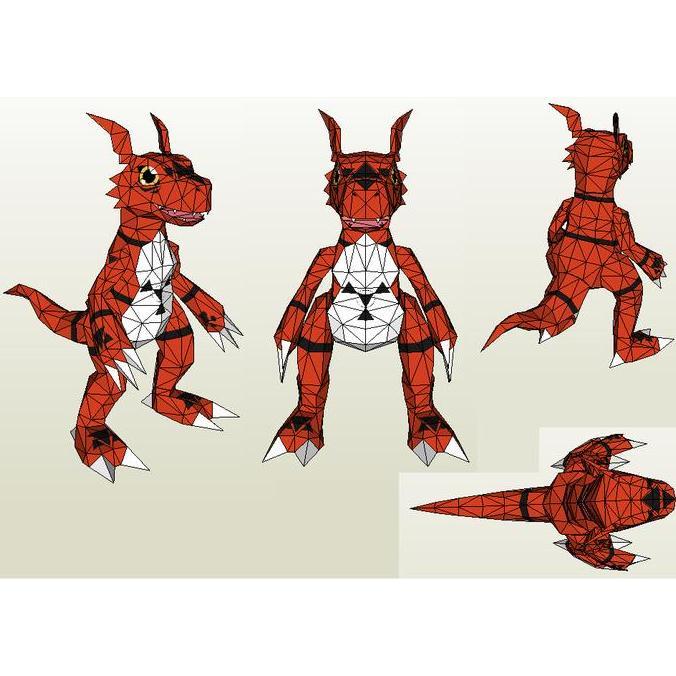 DIY Papercraft Pola Digi series Guilmon