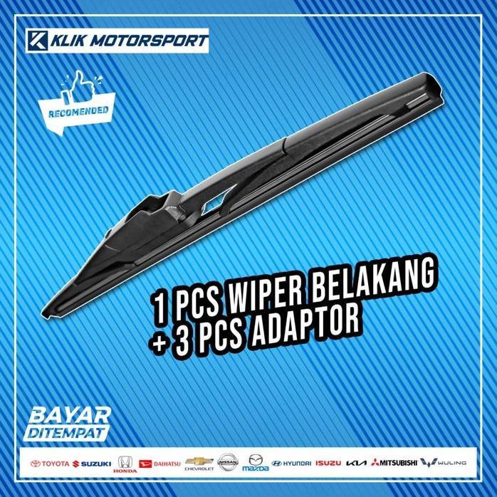 Wiper Kaca Belakang Mobil Daihatsu Taruna - Rear Wiper Karet Kaca Belakang Mobil Model Oem 3 Adaptor