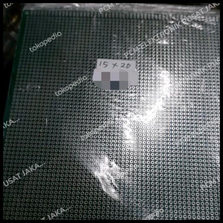 HOT DEAL PCB BOLONG LUBANG TITIK DOUBLE LAYER HIJAU 15X20 CM 20CM TERBESAR