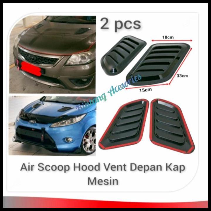 TERBARU AIR SCOOP VARIASI KAP MESIN MOBIL ALL NEW JAZZ HITAM GLOSY 