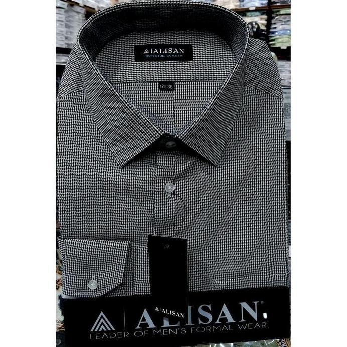 ALISAN Original Kemeja Motif Lengan Panjang - Reguler - Varian Motif Warna - Size 16.5 - 17.5