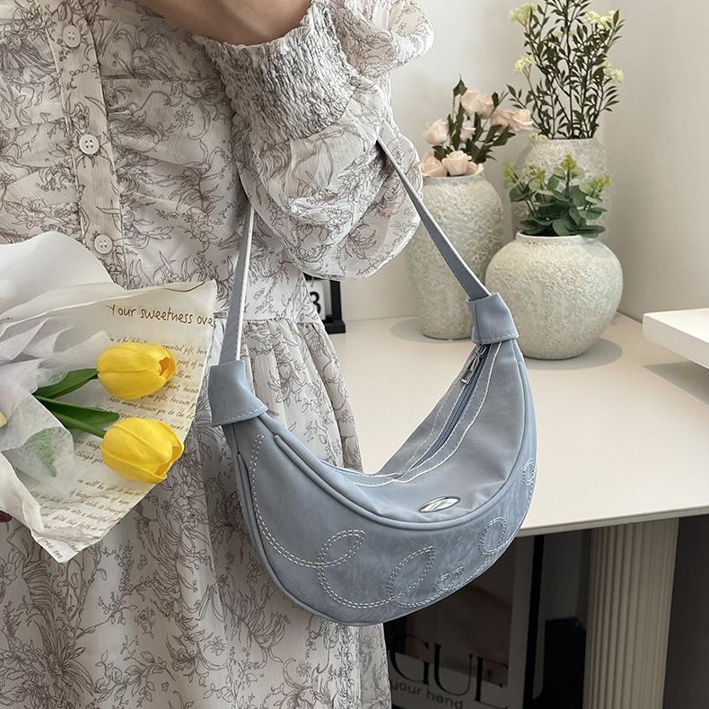 NEW HT Tas Bahu Shoulder Bag Tas Tangan Tas Bordir Fashion Tas Komuter Rantai Korea Sederhana Wanita