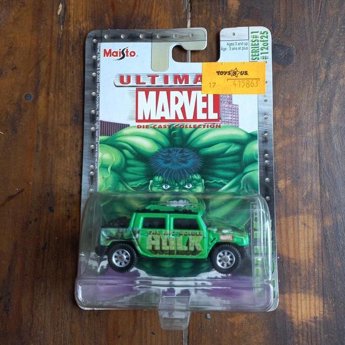 maisto 2001 hummer h2 concept 1/64 ultimate marvel hulk (s)