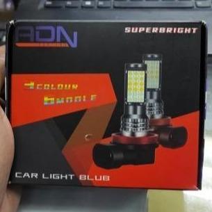 LAMPU LED FOGLAMP MOBIL ADN H3 H7 H11 H16 HB3 HB4 9005 9006 H27 880 3 WARNA 6 MODE PROMO