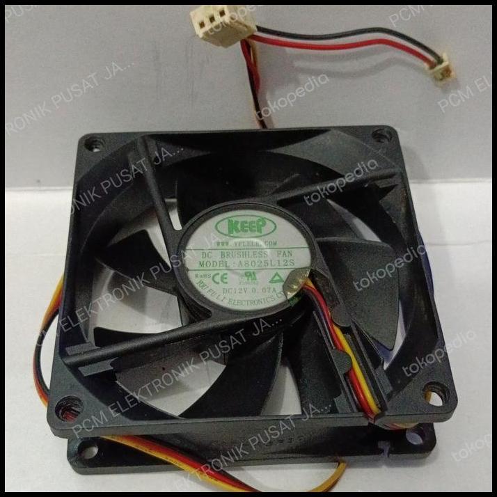 DISKON 2095 FAN KIPAS KEEP 12VOLT 12 VOLT 3PIN 3 PIN 8CM 8 CM 8X8 W8025L12S 