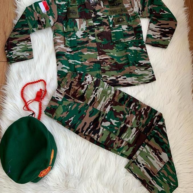 BAJU LORENG TNI AD ANAK MOTIF TERBARU/BAJU LORENG ANAK