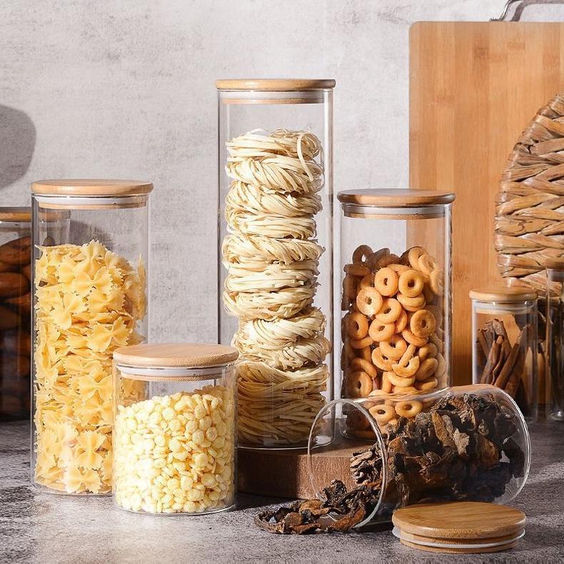 ASHOME Toples Kaca Tutup Kayu Aesthetic