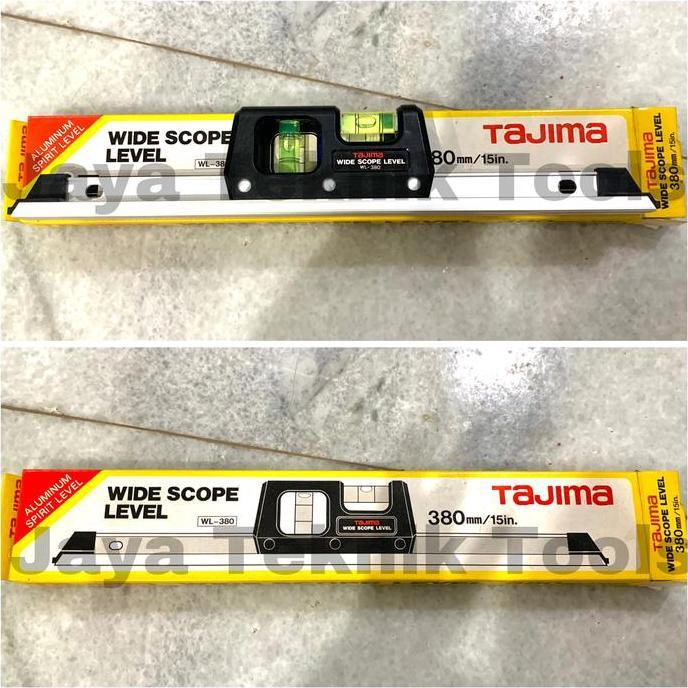 Murah Waterpass Wide Scope Level Wl-380 Tajima Spirit Level Aluminium 15 In