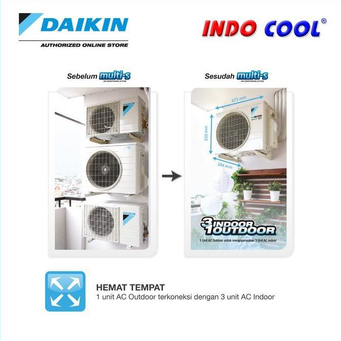 Murah Ac Daikin Multi S 1/2Pk + 1/2Pk + 3/4Pk