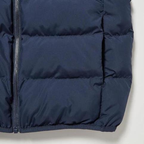 UNIQLO Boys Jaket Winter Anak Laki Laki Parka Light Warm Padded Navy