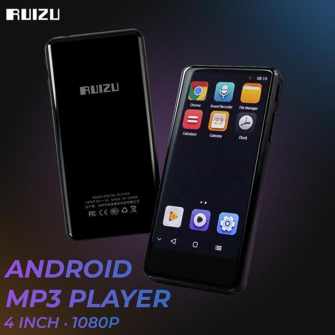 Sale Android Mp3 Player Wifi Bluetooth Touchscreen 4" 1080P 16Gb H8 Ruizu