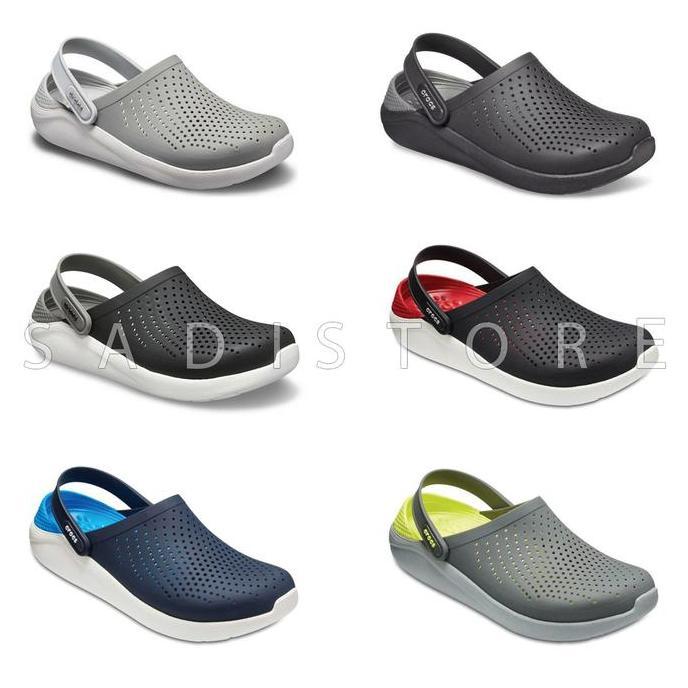 Crocs [ ORIGINAL ] Literide Clog Sepatu Sandal Pria dan Wanita - Black