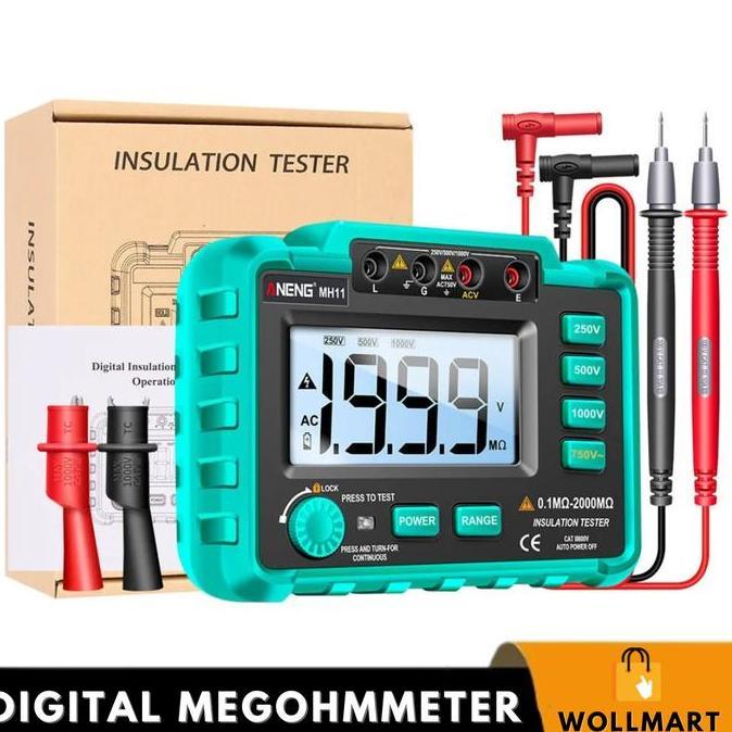 Grosir Megger Megohmmeter Digital Ohm Meter Insulation Resistance
