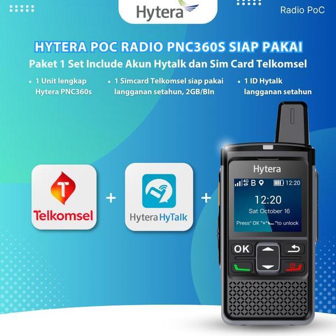 Sale Hytera Poc Radio Pnc360S Siap Pakai 1 Set Include Akun Hytalk Dan Simcar Telkomsel