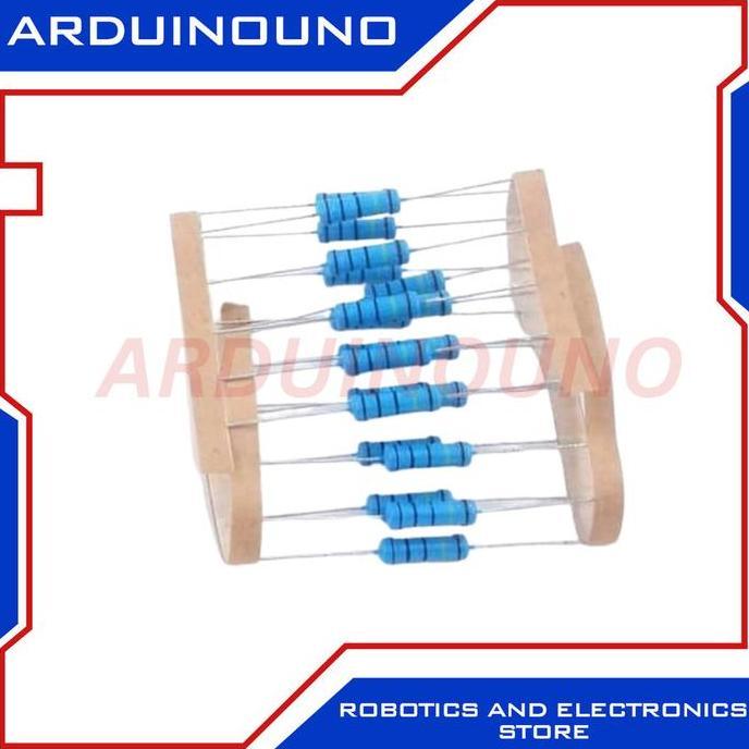Grosir 10Pcs Resistor 24Ohm 24 Ohm 1/4 Watt 0.25 Metal Film 1% Toleran