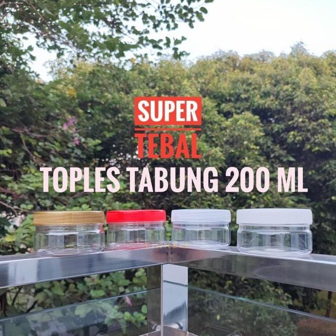 Toples Tabung 200ml / Toples Jar Plastik 200ml / Toples Kue Kering