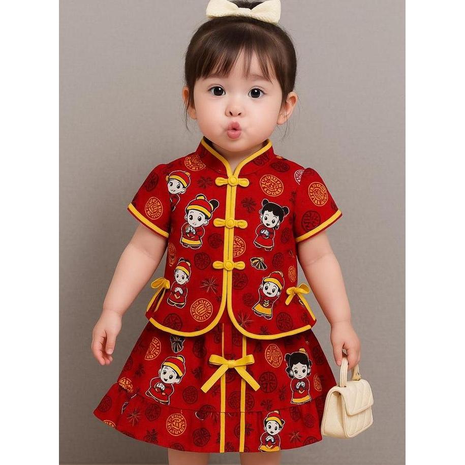 Selikobrter  - SETELAN BAJU CINA ROK ANAK CEWEK PALING TERLARIS//BAJU IMLEK ANAK PALING TERMURAH mot