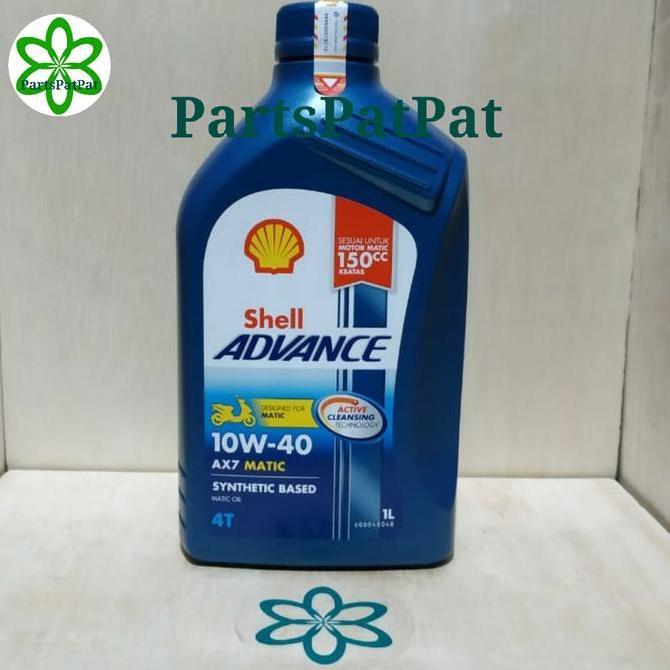 Keizai- Oli Mesin Shell Advance Ax7 Ax 7 Ax-7 Matic 1Lt 1000Ml 10W40 10W-40