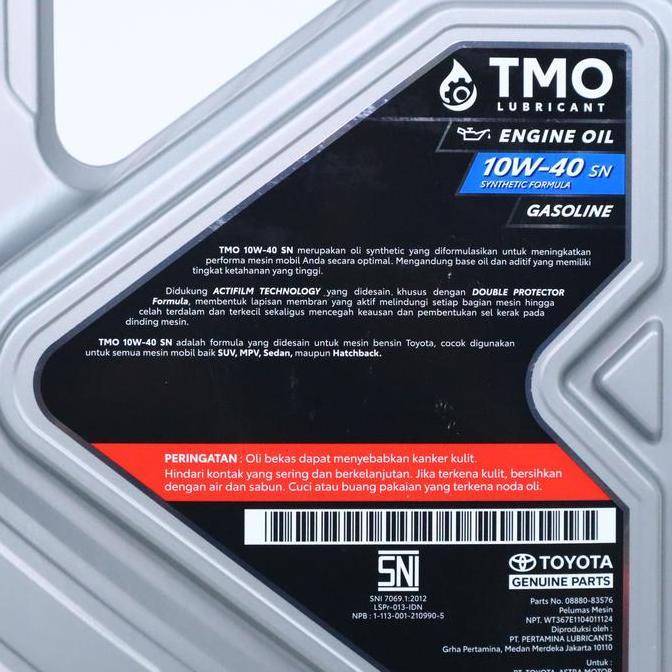 Keizai- Oli Tmo 10W-40 Bensin 4L Galon - Oli Bensin Tmo 10W-40 - Oli Synthetic