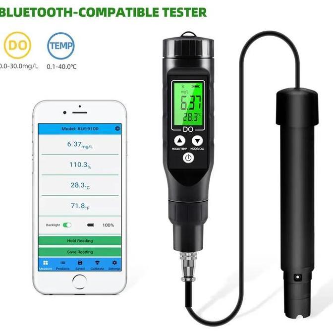 Promo Digital Do Meter Dissolve Oxygen Alat Ukur Oksigen Dalam Air Do-9100 Backlight Ble-9100
