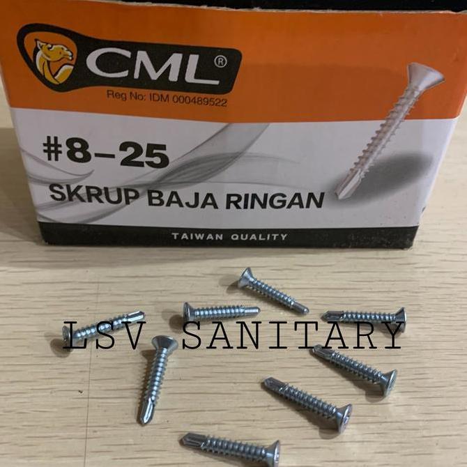 Gasss- Sekrup Baja Ringan Grc Putih Camel 8 X 25