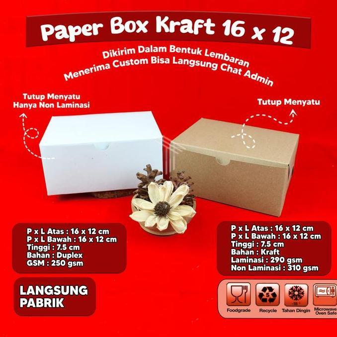 kliolangpara - katering box tebal 325 gsm /kotak nasi kraft/katering box/dus nasi (per pack)