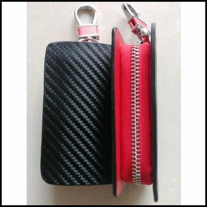 BEST DEAL DOMPET STNK MOBIL VW TIGUAN MOTIF CARBON LOGO GANTUNG 