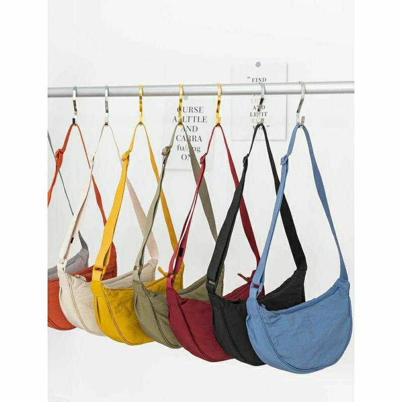 PROMO TERBARU Tas Bahu Mini Selempang Ala Uniqlo Waist Sling Bag Half Moon