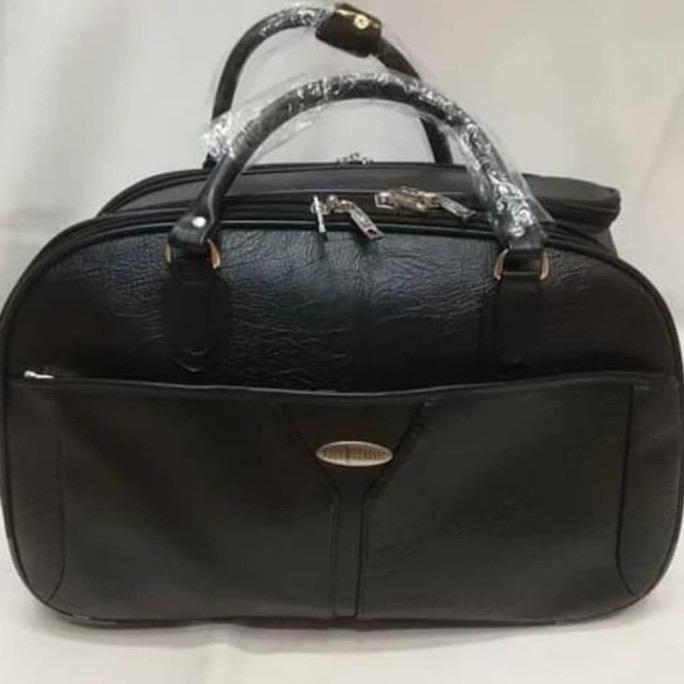 Polo Classic 18 Inch - 23 Inch Travel Duffle Troli Bag Trolley Kulit PU Tas Pakaian Roda Mudik Pulka