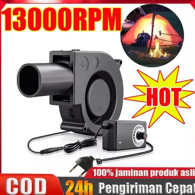 kliolangpara - blower mini bbq kipas blower 13000 rpm ac turbocharger portabel kecil dengan kipas pe