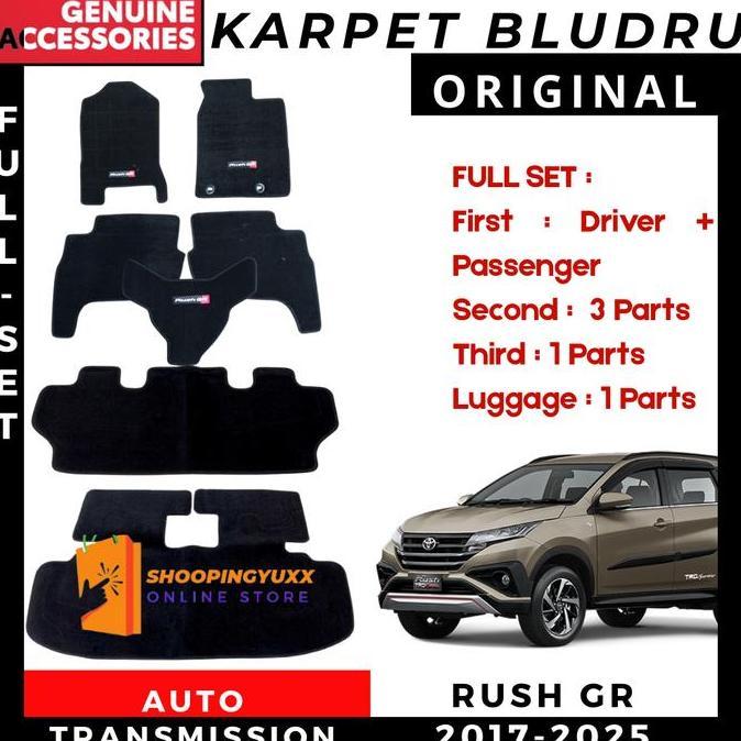 Promo Karpet Bludru Original Mobil Toyota Rush Gr 2017 - 2025 Garansi Ori Aksesoris Bawaan Mobil