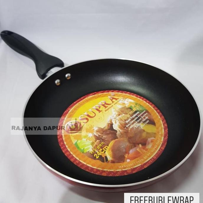 BEBAS ONGKIR - Wajan dadaran teflon supra ukuran 24 cm - wajan teflon supra - frypan