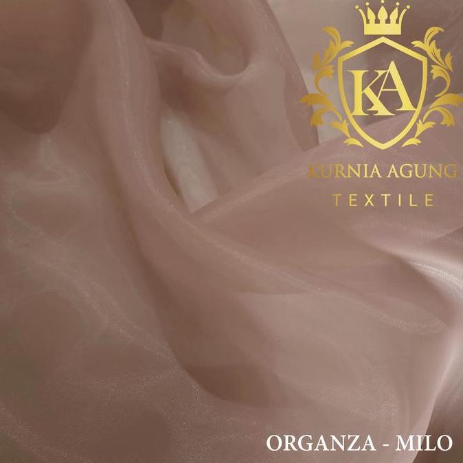 Organza Polos Satin Silk Murah Mewah Premium warna Kulit NUDE Earth tone Bahan Outer Kebaya Gamis Ko