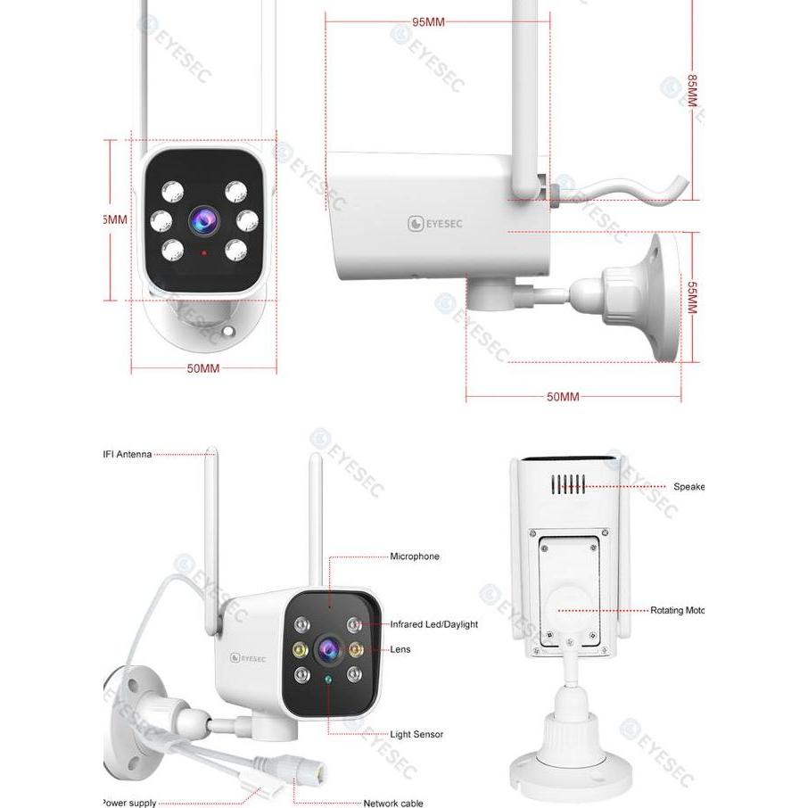 Kyatchi- Cctv Outdoor Eyesec Stc Ip66 3X Optical Zoom Onvif Tuya App