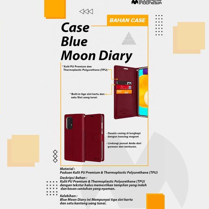 Grosir Goospery Blue Moon Diary Case For All Type Handphone Campaign Deal