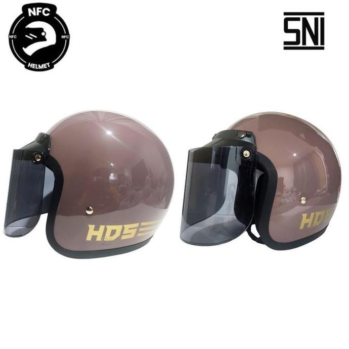 Sedia Helm Bogo Dewasa Classic Wanita Pria Retro Warna Terkini Sni | Original 100%