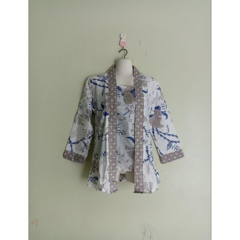 FAST DELIVERY BLUS BATIK MODEL KEBAYA KUTUBARU / KEBAYA BATIK KATUN KEKINIAN
