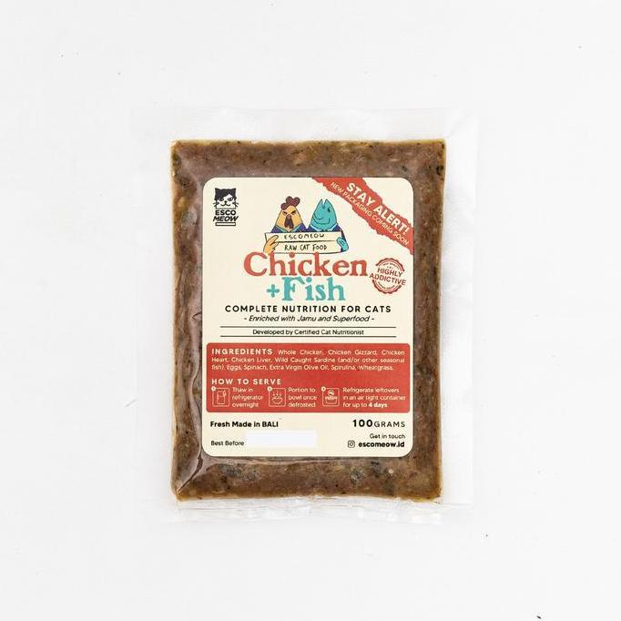ESCOMEOW Chicken Fish Raw Cat Food Makanan Kucing (Ayam Ikan)