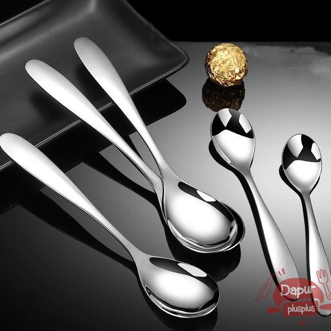 Sendok Bulat Bebek | Sendok Sup | Sendok Kuah Kecil |Sendok Bubur | Sendok Es Buah Stainless Tebal A