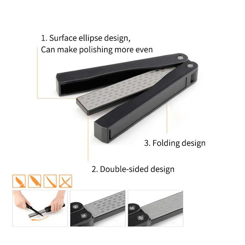 Dmd Batu Pengasah Pisau Model Lipat Diamond Knife Sharpener Non Slip - Dm-10Cm