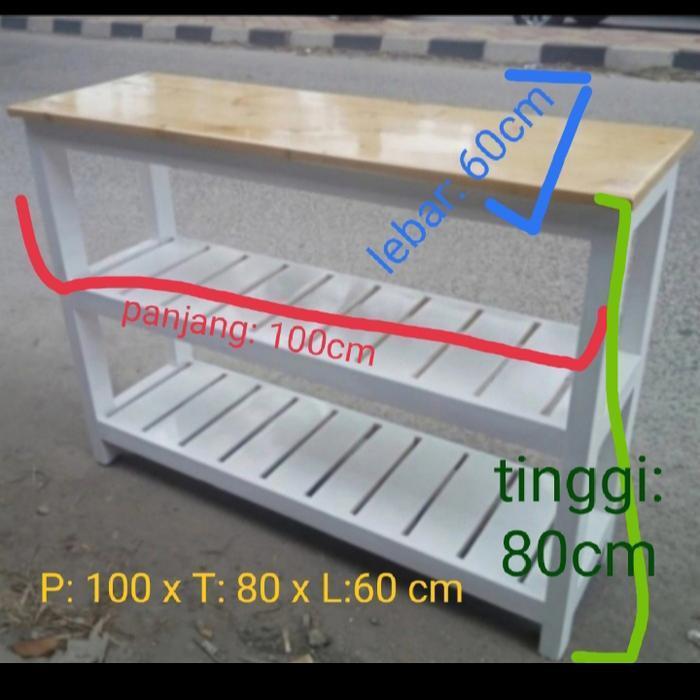 meja rak susun / meja tv 100x80x60