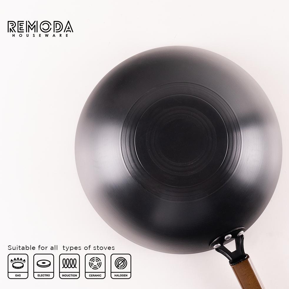 FREE ONGKIR CALYPSO SAUCE PAN WOK PAN WAJAN PENGGORENGAN NITRIDE IRON 20CM-32CM GAGANG KAYU ANTI LEN