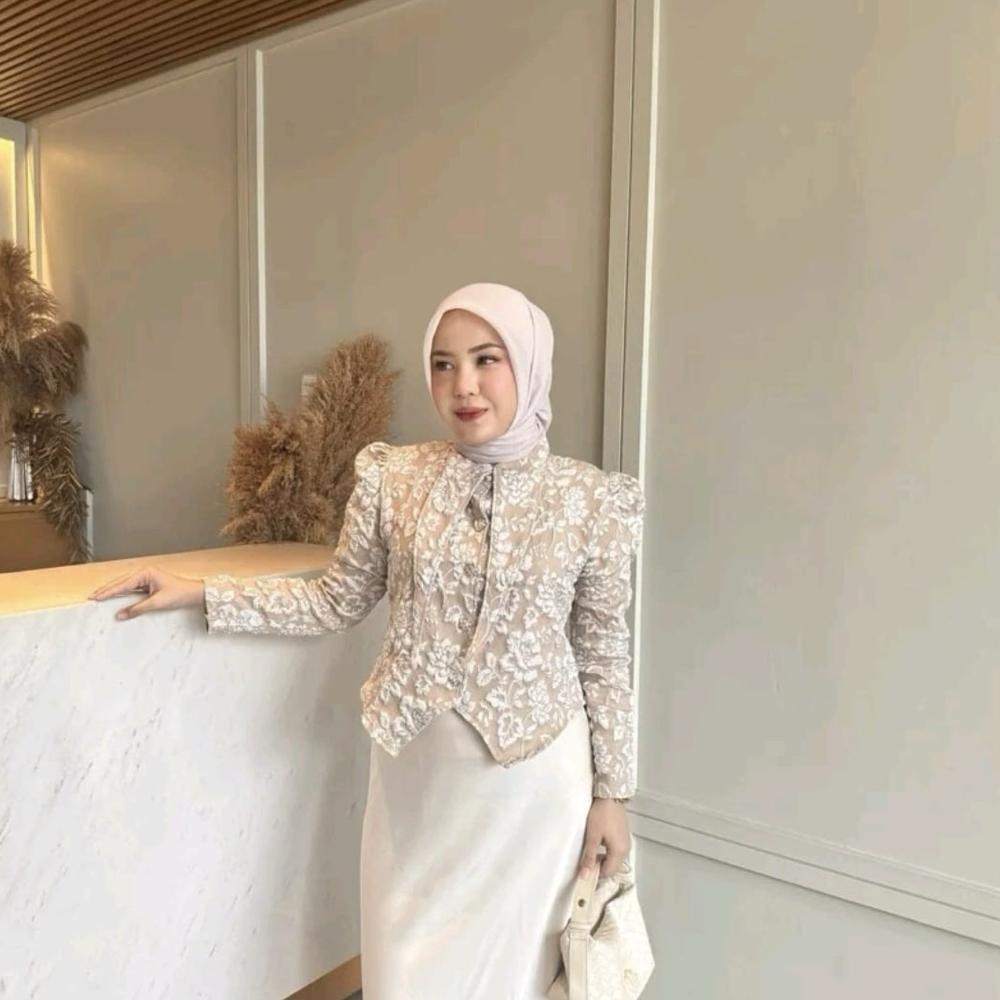 Premium Flower Blouse - Blouse Bunga Bunga - Atasan Wanita Kondangan-Korean Blouse 2026