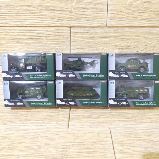 Ready diecast army military vehicle die cast mobil tentara helicopter skala 1:64 dus